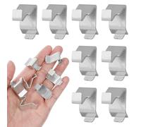 LALAFINA Clips de Support Métalliques pour Étagères de Classeur, Lot de 12 Pièces, Crochets Épais Diamètre 8 MM, Fixation pour Armoires en Métal, Usage Domestique et Professionnel