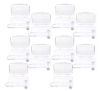 LALAFINA Coffret Couple et Compartiments Internes Fermeture Sécurisée 10pcs Mini Valise Blanche en PS pour Occasions Spéciales et Mariage