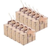 LALAFINA Coffret de 50 Boîtes à Bonbons Mini Valises en Papier Kraft, Décorations Vintage pour Mariage, Enterrement de Vie de Jeune Fille et Fêtes à Thème Voyage