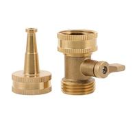LALAFINA Connecteur Robinet Tuyau Arrosage en Cuivre Résistant avec Vanne à Interrupteur Pratique pour Irrigation et Arrosage de Jardin
