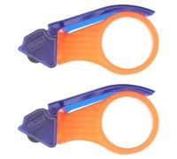 LALAFINA Dévidoir de Ruban Adhésif Rouge en Métal et Plastique, Dispositif de Scellage Anti-rouille Roulement, Lot de 2pcs pour Emballage