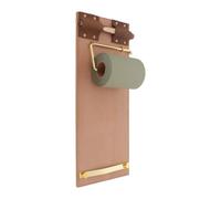 LALAFINA Distributeur de Rouleaux de Papier à Notes Mural Vintage avec Support en Bois et Stylo, Bloc-notes Rechargeable pour Bureau et Maison, Tableau D'écriture Suspendu Décoratif