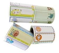 LALAFINA Étiquettes de Garderie Autocollantes 4 Rouleaux de 300 Pièces, Facile à Appliquer et Retirer, Étiquettes Adhésives pour Garçon et Filles pour École et Activités Scolaires