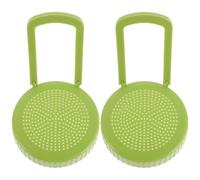 LALAFINA Kit de 2 Couvercles à Passoire en Plastique Vert pour Bocaux Mason à Large Ouverture Support pour Germination Polyvalente de Graines à Domicile ou Balcon