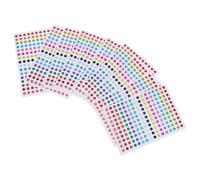 LALAFINA Lot de 100 Feuilles D'autocollants Ronds Colorés en Film Auto-adhésif Laser, Polyvalents et Compacts, Salle de Classe Papeterie