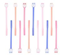 LALAFINA Lot de 12 Stylos Gel Créatifs de Hamster pour École, Plastique et Silicone, Écriture Fluide et Recharge Remplaçable, Fournitures D'étude pour Garçon et Filles Plusieurs styles