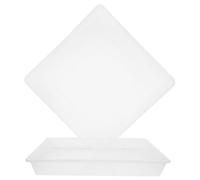 LALAFINA Lot de 2 Plateaux Carrés en Plastique 40 Cm, Bac Récupérateur d'eau pour Pots de Fleurs D'intérieur et Extérieur, Soucoupe à Pot de Fleurs Robuste et Polyvalente pour Jardinage