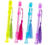 LALAFINA Lot de 4 Stylos Gel avec Pendentif Tassel en Plastique Forme Flûte, Fournitures Scolaires Chic pour Écriture et Marquage, Bureau et École Couleur Aléatoire