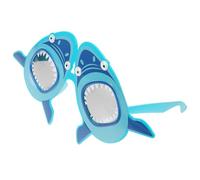 LALAFINA Lunettes de Soleil Requin Bleu en Abs Vacances, Accessoire Photo Hawaïen et Décoration de Fête Amusante pour Party Cosplay