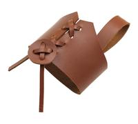 LALAFINA Manchon de Tasse en Cuir Pu Marron, Protège-tasse Antidérapant Poignée, Design Simple et Élégant, pour Boissons Chaudes et Froides