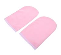 LALAFINA Moufles de Spa en Coton et Velours Réutilisables Fermeture Confortable pour Bains de Paraffine Chauds, Soin des Mains pour Femmes en Hammam Marocain