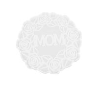 LALAFINA Moule en Silicone pour sous-Verres DIY Couronne Fête des Mères, Flexible et Transparent, Loisirs Créatifs Famille Maison, Kit de Moulage Résine Epoxy, Décoration Personnalisée