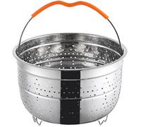 LALAFINA Panier Vapeur en Métal Poignée, Cuit-vapeur Inox pour Légumes et Riz, Passoire à Vapeur à Petits Trous Compatible Autocuiseur pour Cuisson Saine Couleur Couleur Aléatoire