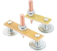 LALAFINA Pinces de Stabilité Magnétiques pour Soudage 2pcs en Fer Robuste Tête de Soudage Magnétique Facile à Fixer pour Support de Masse Professionnel