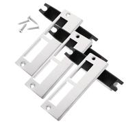 LALAFINA Plaques de Gâche Vis Plaques de Réparation en Acier Robustes pour Serrure de Porte 3 Pièces Kit D'installation Remplisseur de Gâche Compatible Portes Résidentielles et