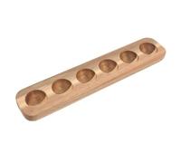 LALAFINA Plateau à Œufs en Bois D’acacia, 6 Compartiments, Porte-œufs pour Maison et Réfrigérateur, Support de Rangement Anti-casse, pour Œufs de Poule, Solution Pratique et Compacte