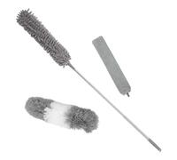 LALAFINA Plumeau à Double Tête en Microfibre Chenille avec Manche Extensible Jusqu'à 100 Pouces, Tête Rotative Détachable et Brosses Lavables pour Nettoyage Maison