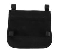 LALAFINA Pochette de Rangement de Chevet pour Barre de Lit, Canvas Noir | Organisateur Double Face, Léger et Résistant à Déformation, pour Seniors et Patients en Chambre