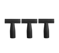 LALAFINA Poignées de Pelle T en Plastique Noir Antidérapantes Confortables pour Outils de Jardinage et Pelle à Neige, Lot de 3 Manches Solides et Ergonomiques