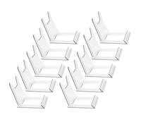 LALAFINA Présentoir en Plastique 10pcs pour Assiettes et Bols Éclairage Led, Support de Rangement et D'exposition Cuisine et Collection