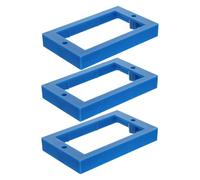 LALAFINA Rallonge de Boîte de Prise Électrique Installation Facile et Compatibilité 3 Pièces Simple en Plastique Bleu pour Espaces Restreints à Domicile