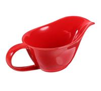 LALAFINA Saucière en Céramique Rouge Décoration de Table Simple et Polyvalente Mini Pichet Léger Prise en Main Facile pour Sauces Alimentaires et Crème