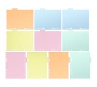LALAFINA Séparateurs de Pages D'index en Plastique Coloré A5 6 Anneaux, Lot de 2 Sets, Cartes à Onglets pour Cahier Classeur Spiralé, Organisation
