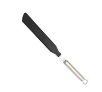 LALAFINA Spatule à Gâteau en Acier Inoxydable 304 Manche en Nylon Noir, sans Bavures, Facile à Transporter pour Pâtisserie et Pique-niques