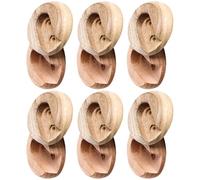 LALAFINA Support de Tringle de Placard en Bois 6 Paires, Facile à Installer, Évite Les Chutes, pour Penderie et Dressing