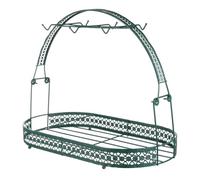 LALAFINA Support pour Tasse à Café en Métal Forgé de Style Européen Classique, Surface Portante Large et Soudure Solide, Organisateur pour Service à Thé à Domicile