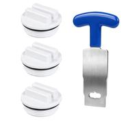 lalago 1,5 inch Bouchon d'hiver pour Piscine avec Outil de Retrait Bouchon | Bouchons ABS d'hivernage pour Piscine avec Joint Torique, Bouchon d'hiver pour Buses d'entrée ou Skimmer