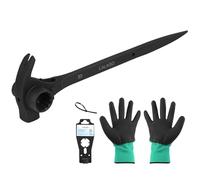 LALAGO 1pc Cliquet d'Échafaudage 4 en 1 liquet Réversible 19/22 mm Droite/Gauche, Conique Crécelle en CR-V avec Marteau Arrache-Clous et Pointe de Centrage Noir pour Démontage de Voiture