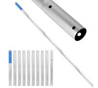 LALAGO Perche Telescopique en Aluminium, 10 Sections 3,4 m Perche de Piscine - Compatible EZ Clip, Barre Télescopique Régable et Extensible pour Courantes, Filet de Skimmer, Brosses de Piscine