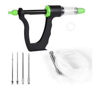 lalago Seringue Alimentaire Semi-Automatique, Seringue Viande avec Kit Aiguilles et Tuyau, avec 3 Quantités D'injection, Injecteur de Marinade pour Barbecue, Bœuf, Poulet, Bacon (Set B)