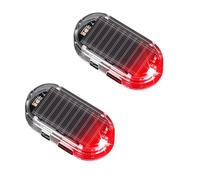 L'alarme Solaire De Voiture, LED Alarme De Voiture Lumière Anti Vandalisme, Avertissement De Solaire Système Warning Anti-vol Flash, Alarme Factice Voiture De Sécurité pour Voiture Moto Bateau