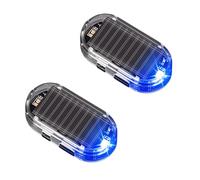 L'alarme Solaire De Voiture Lumière, Lot De 2 Sécurité Et Alarme Voiture Anti Vandalisme, Avertissement De Solaire Système Anti-vol Flash, Alarme Factice Voiture De Sécurité LED Lampe De Voiture