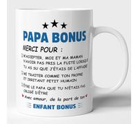 Lalasol Mug Cadeau Pour Beau-papa Papa-Bonus - Tasse Idée Cadeau Pour Beau-père