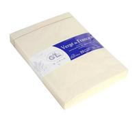 25 enveloppes 162x229mm Vergé de France doublées gommées - Ivoire