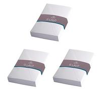 Lalo 24200L - Un paquet sous film de 20 enveloppes de visite gommées doublées 9x14 cm en Papier vélin de France, Blanc (Lot de 3)
