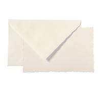 10 ensembles Mode de Paris 97x152mm, Vergé de France, coupe Moyen-Age, 300g - Blanc