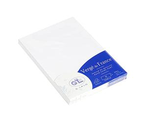 Lalo 33850L Chevalets pliés 3,5x10cm 210g Vergé France Extra-blanc Pack 25