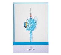 Lalo 60810L - Un sachet de correspondance fantaisie comprenant une carte double 10,7x15,2 cm et une enveloppe doublée 11,4x16,2 cm, Encrier d'antan