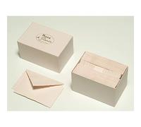 Lalo 92305L Pack 30 Cartes et Enveloppes bords dentelés 10x15,8 cm, Rose