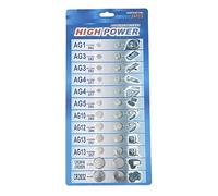 Lamala 24 Pièces AG1/AG3/AG4/AG5/AG10/AG12/AG13 Piles Bouton Pile Bouton CR2016/2025 CR2032 Batterie Au Lithium pour Bricolage Pile Bouton