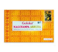 LAMARE - Bâtonnets d'Encens Goloka Nag Champa Fusion Series - Deux Fragrances par Bâtonnet - Une Nouvelle Touche - Variété Aromatique - Artisanat Méticuleux - 15 GR x 12 Boîtes = 180 GR (Arruda)
