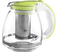 Lamart LT7028 - Theière verre avec filtre - 1.5 l - Couvercle plastique - Vert