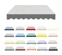 Lambrequin de Remplacement éTanche pour Store Banne, 3.1 3.3 3.8 4 5 6 m avec Jonc de Fixation Bordure Avant de Rechange pour Stores de Terrasse, Jardin et FenêTres(Gris foncé,L400cmxH20cm)