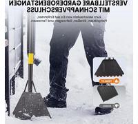 Lame à neige ergonomique de 1525 cm de long - Conception amovible en 4 parties - Lame à neige et à glace portable et réglable pour les allées, le camping et le jardin