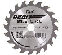 Lame au carbure pour scie circulaire SCID - Epaisseur 2,8 mm - 20 dents - Diamètre 170 mm - Alésage 16 mm