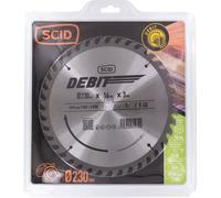 Lame au carbure pour scie circulaire SCID - Epaisseur 3 mm - 40 dents - Diamètre 230 mm - Alésage 16 mm